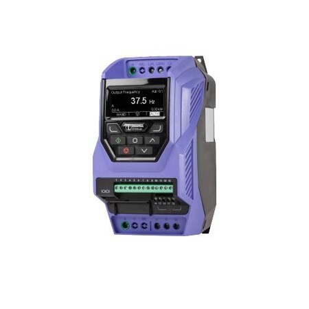 Invertek Drives 0.75 kW 1 HP, 4.3 A; Size 2, IP20;IV: Three Phase, 200-240 V;OV: Three Phase, 200-240 V ODV-3-220043-3F12-MN